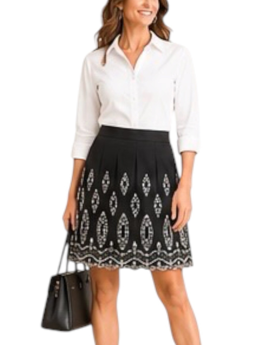 DRESS BARN | Embroidered Skirt Sz 8 EUC